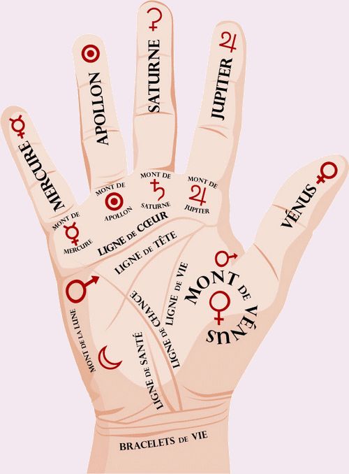 les monts de la main